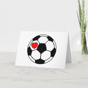 Soccer Ball (Red Heart) Card