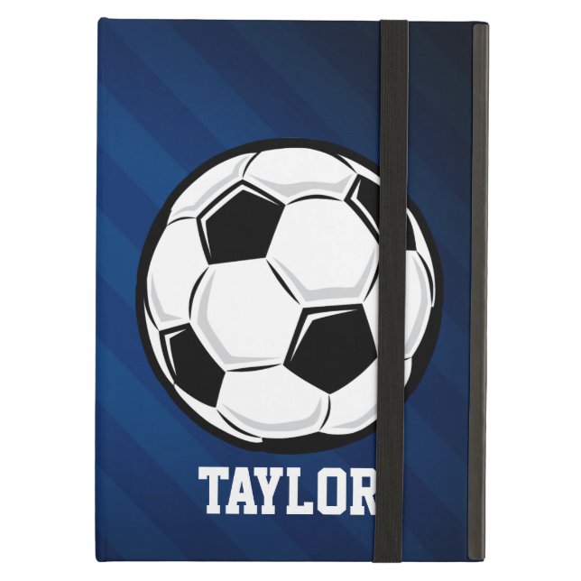 Soccer Ball; Red, White, and Blue iPad Air Cover (Front Closed)