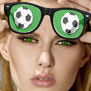 Soccer Ball retro Shades /Fun Party Sunglasses