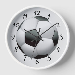 Soccer ball round clock