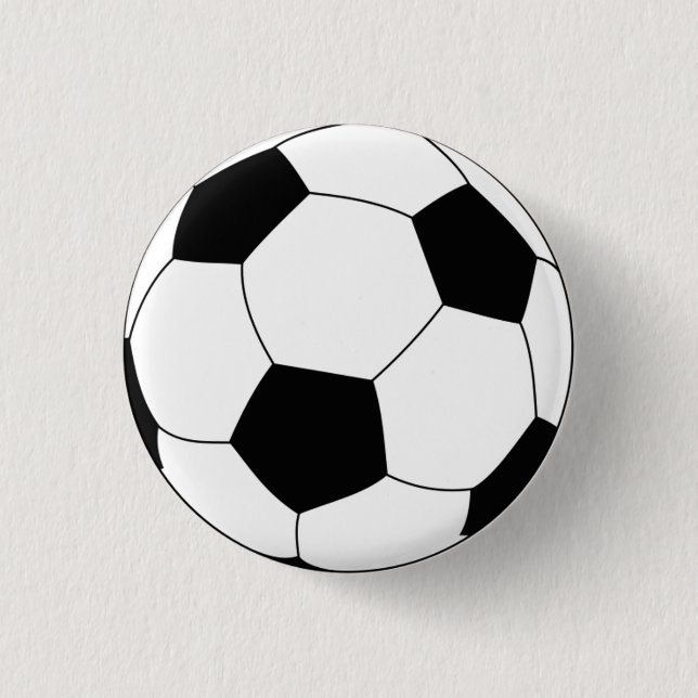 Soccer ball round pin button (Front)