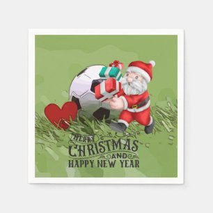 Soccer ball Santa Claus for Christmas Party  Napkin