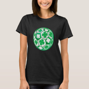 Soccer Ball Shamrock St Patricks Day Funny Irish S T-Shirt