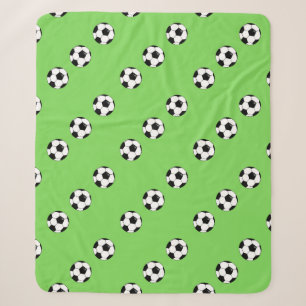 Soccer Ball Sherpa Blanket