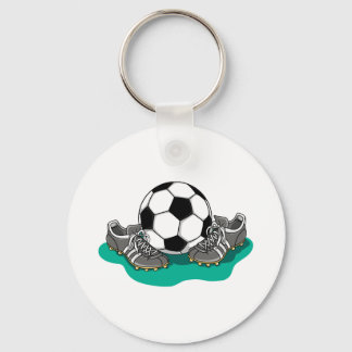Soccer Ball Shoes Key Ring