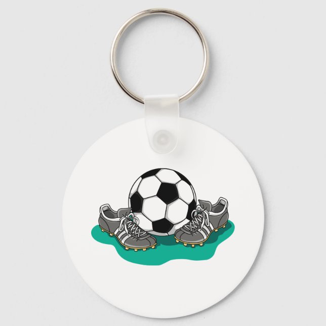 Soccer Ball Shoes Key Ring (Front)