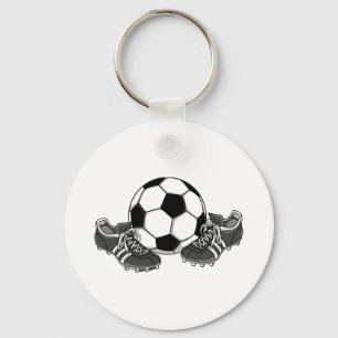 Soccer Ball Shoes Key Ring