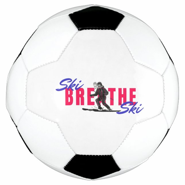 Soccer Ball,Ski Breathe Ski - Custom Sports Ball  (Front)