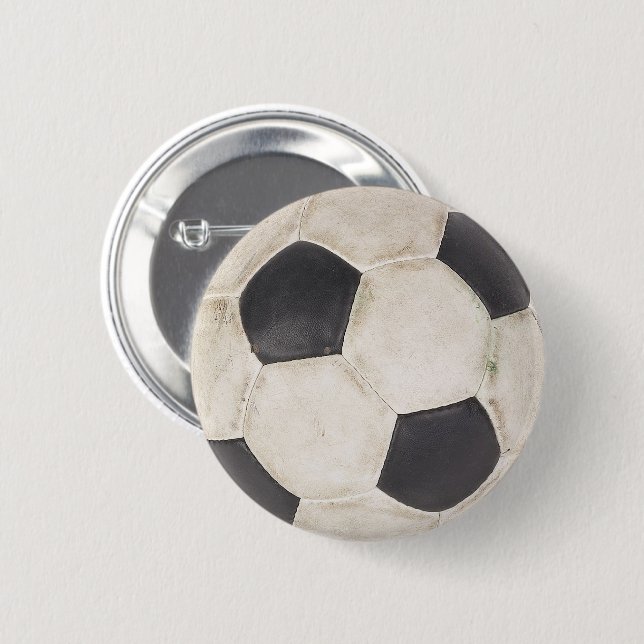 Soccer Ball Soccer Fan Football Footie Soccer Game 6 Cm Round Badge (Front & Back)