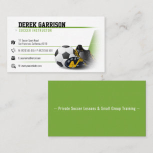 Soccer Ball Soccer Instructor Business Card