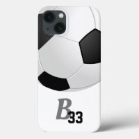Soccer Ball Sports Monogram Player Number Kids 