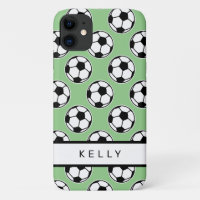 Soccer ball sports pattern personalised name