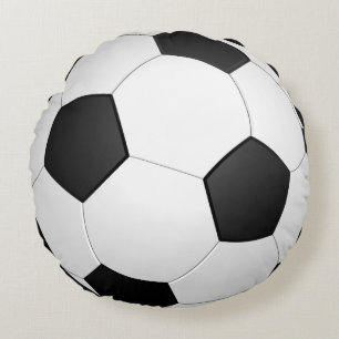 Soccer ball sporty round cushion
