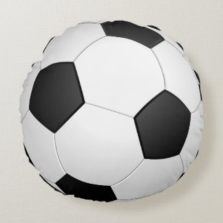 Soccer ball sporty round cushion