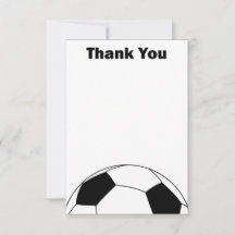 Soccer ball Thank you note cards