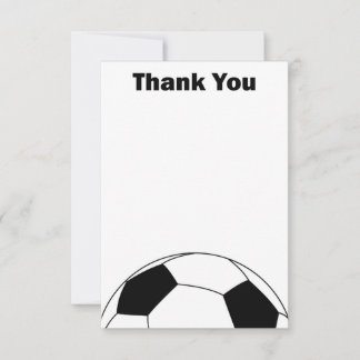 Soccer ball Thank you note cards