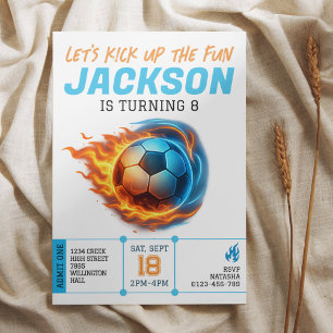 Soccer Ball Themed Sports Birthday Invitation