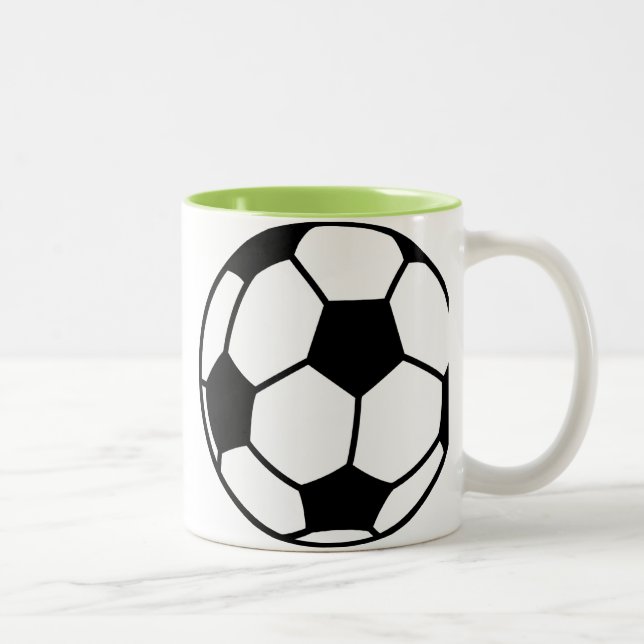 Soccer Ball Two-Tone Coffee Mug (Right)