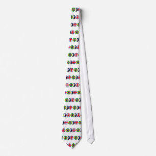 Soccer Ball UK & Brazil Flags The MUSEUM Zazzle Tie