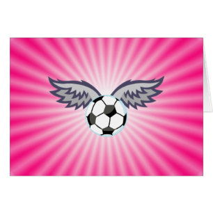 Soccer Ball Wings; Pink