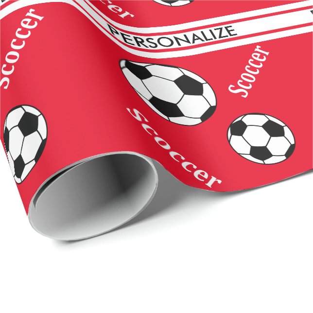  Soccer Ball With DIY Background Colour Wrapping Paper (Roll Corner)