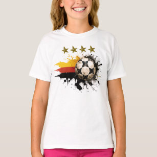 Soccer ball with German Flag and four golden Stars T-Shirt