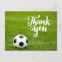 Soccer ball with word Thank you  