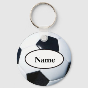 Soccer ball with your nasty on it key ring