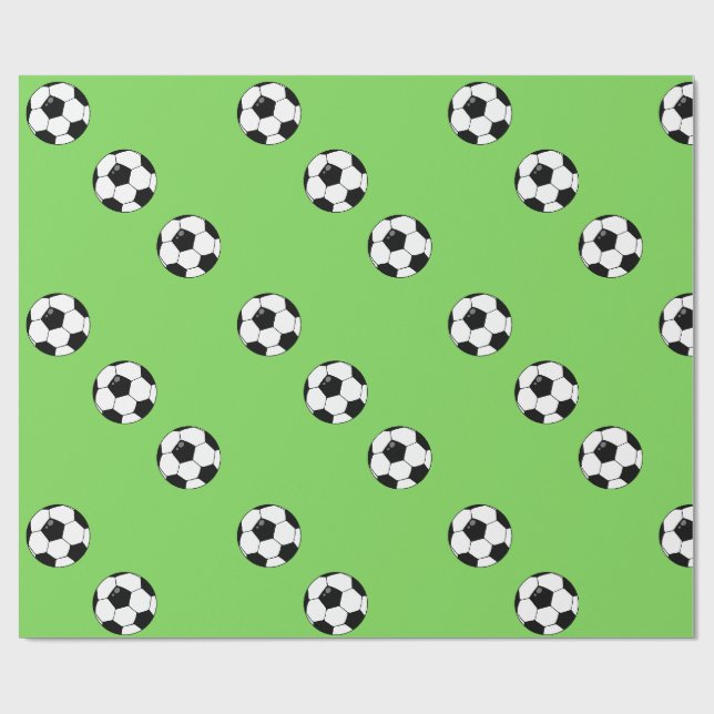 Soccer Ball Wrapping Paper (Flat)