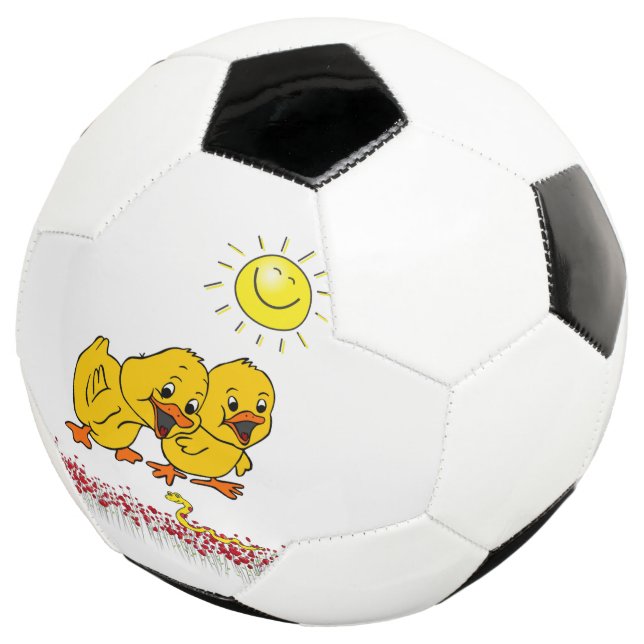 Soccer Ball Yellow Chicks Sun  (Three Quarter)