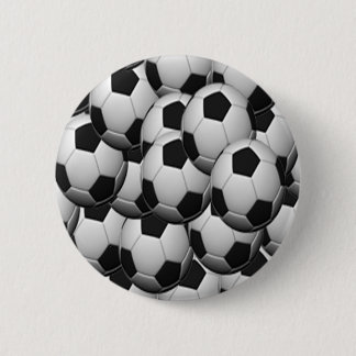 SOCCER balls 6 Cm Round Badge