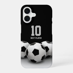 Soccer Balls Best Player Number iPhone 16 Case