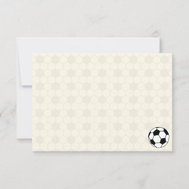 Soccer Balls Black and White Blank Cream Off White Card (Front)