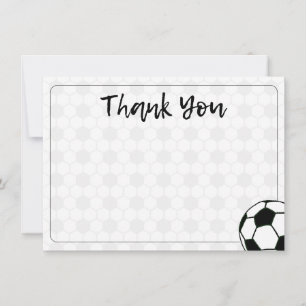 Soccer Balls Black and White Blank Elegant Card