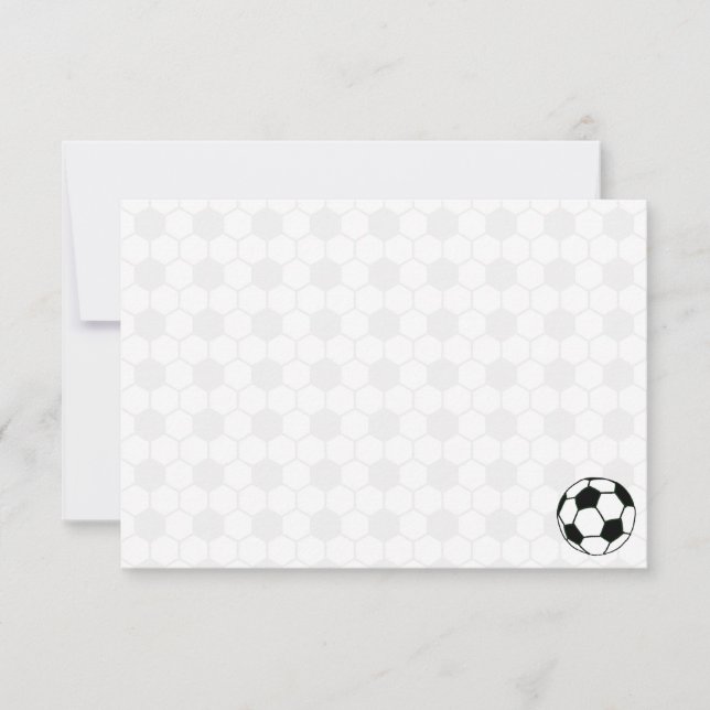Soccer Balls Black and White Custom Blank Card (Front)