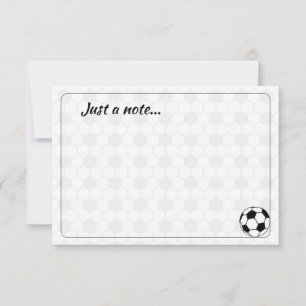 Soccer Balls Black and White Custom Just a Note Card