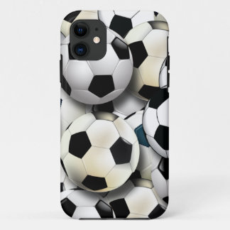 Soccer Balls Collage iPhone 11 Case