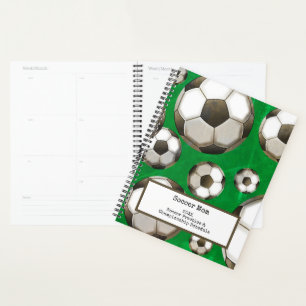 Soccer Balls Green Field Soccer Mum Practice Planner