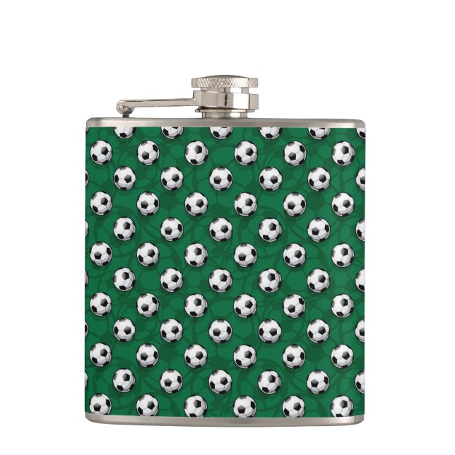 Soccer balls hip flask (Front)