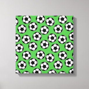 Soccer Balls Pattern Canvas Print