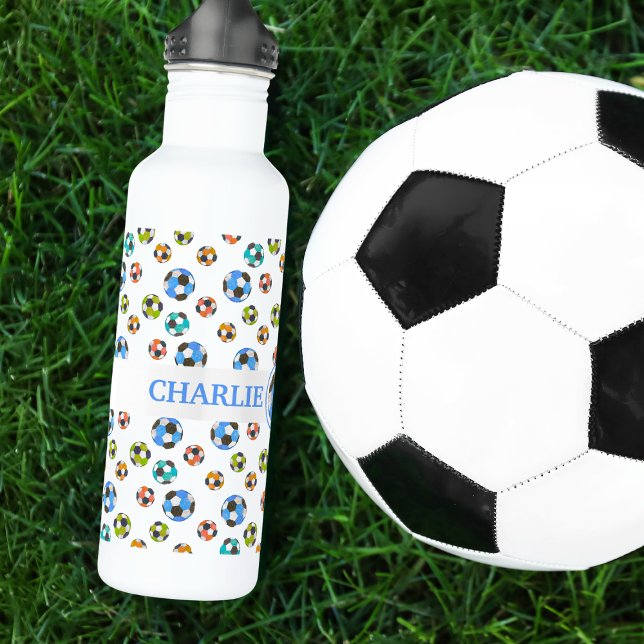 Soccer Balls Personalised Sports 710 Ml Water Bottle (Creator Uploaded)