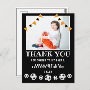 Soccer Balls Sports Photo Birthday Thank you Postcard