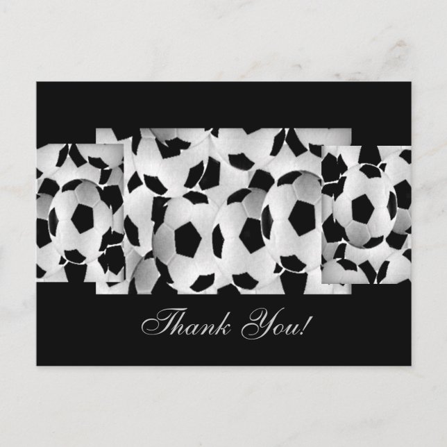 Soccer Balls-Thank You Postcard (Front)