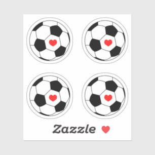 Soccer balls with heart pack