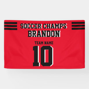 soccer banner fuchiablack personalised player gol 