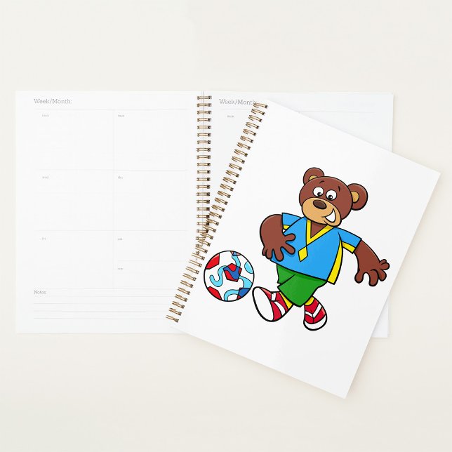 Soccer Bear Playing Football in Sports Outfit  Planner (Creator Uploaded)
