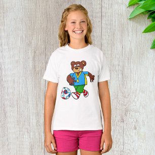 Soccer Bear Playing Football in Sports Outfit T-Shirt