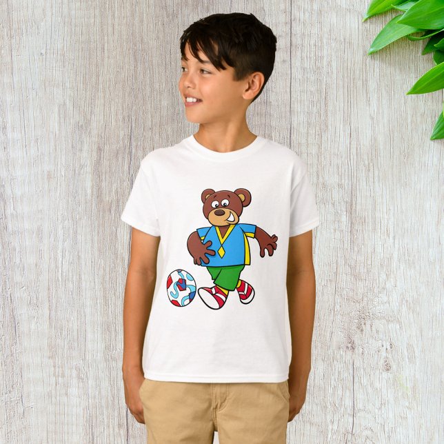Soccer Bear Playing Football in Sports Outfit  T-Shirt (Creator Uploaded)