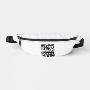 Soccer Beast Pretty Face Vintage Typography Shirt_ Bum Bags