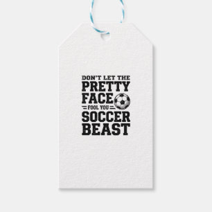 Soccer Beast Pretty Face Vintage Typography Shirt_ Gift Tags